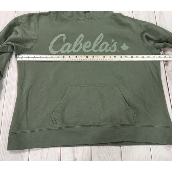 CABELA Hoodie Womens Size XL Green Logo Pullover Sweatshirt Outdoor Cozy - Picture 9 of 9